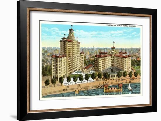 Edgewater Beach Hotel, Chicago, Illinois-null-Framed Art Print