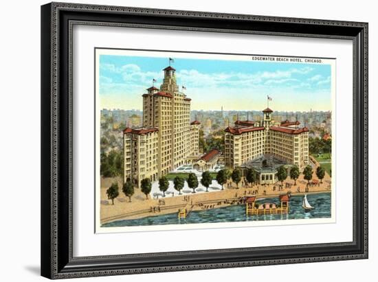 Edgewater Beach Hotel, Chicago, Illinois-null-Framed Art Print