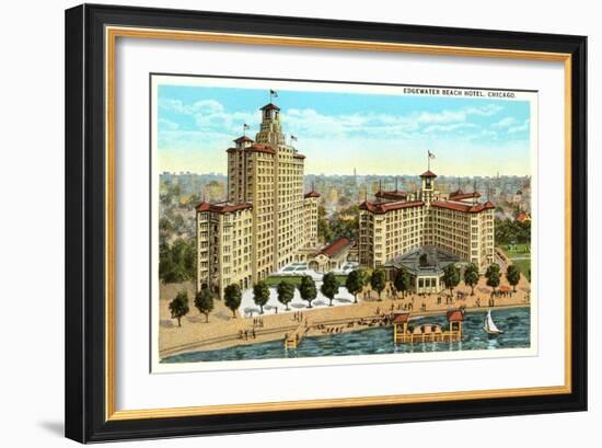 Edgewater Beach Hotel, Chicago, Illinois-null-Framed Art Print