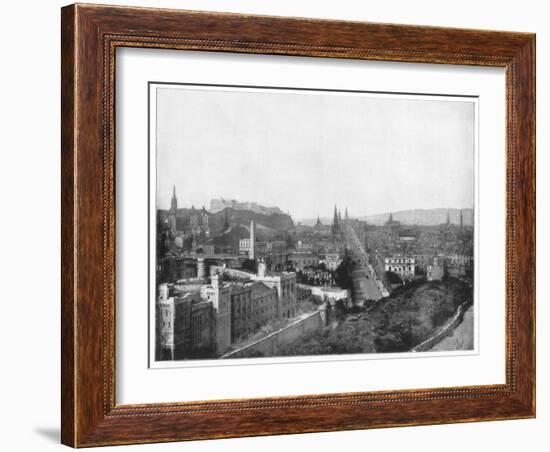 Edinburgh and Scott's Monument, Late 19th Century-John L Stoddard-Framed Giclee Print