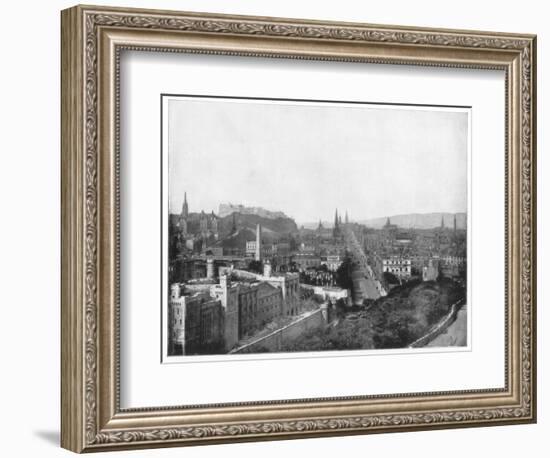 Edinburgh and Scott's Monument, Late 19th Century-John L Stoddard-Framed Giclee Print