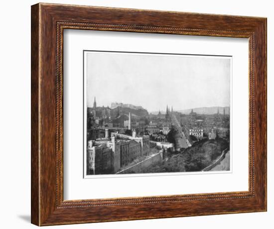 Edinburgh and Scott's Monument, Late 19th Century-John L Stoddard-Framed Giclee Print