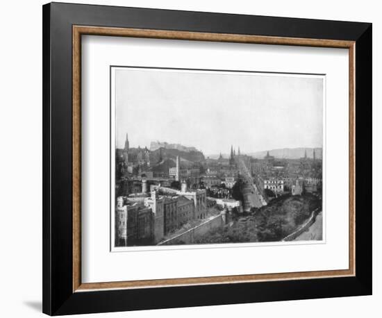 Edinburgh and Scott's Monument, Late 19th Century-John L Stoddard-Framed Giclee Print