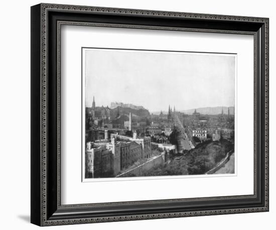 Edinburgh and Scott's Monument, Late 19th Century-John L Stoddard-Framed Giclee Print