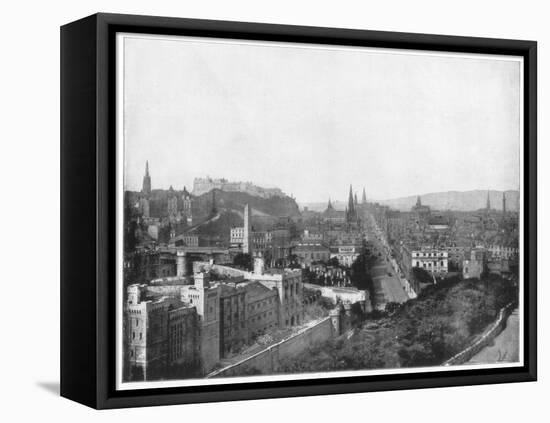 Edinburgh and Scott's Monument, Late 19th Century-John L Stoddard-Framed Premier Image Canvas