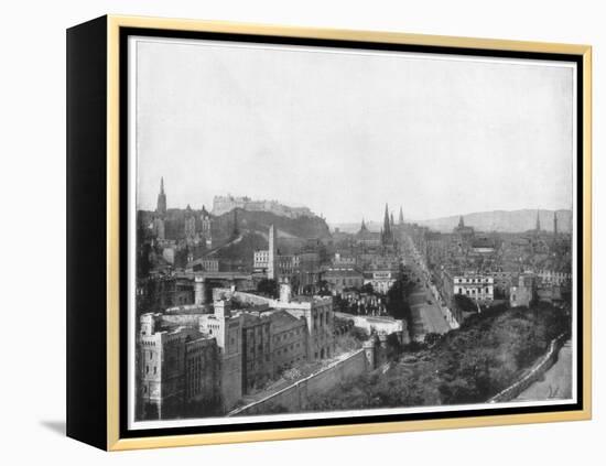 Edinburgh and Scott's Monument, Late 19th Century-John L Stoddard-Framed Premier Image Canvas