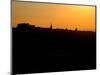 Edinburgh castle and city skyline at sunset, Scotland-AdventureArt-Mounted Photographic Print