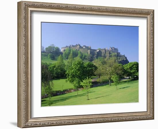 Edinburgh Castle and Gardens, Edinburgh, Lothian, Scotland, UK, Europe-Roy Rainford-Framed Photographic Print