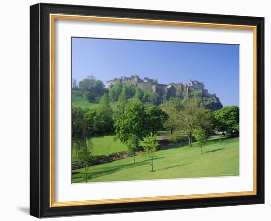 Edinburgh Castle and Gardens, Edinburgh, Lothian, Scotland, UK, Europe-Roy Rainford-Framed Photographic Print