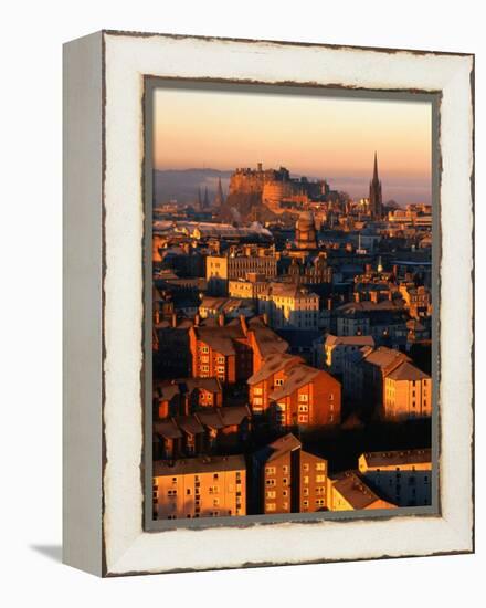 Edinburgh Castle and Old Town Seen from Arthur's Seat, Edinburgh, United Kingdom-Jonathan Smith-Framed Premier Image Canvas