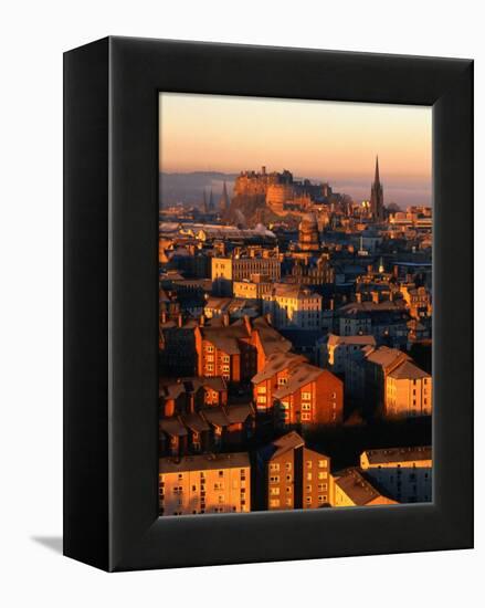 Edinburgh Castle and Old Town Seen from Arthur's Seat, Edinburgh, United Kingdom-Jonathan Smith-Framed Premier Image Canvas