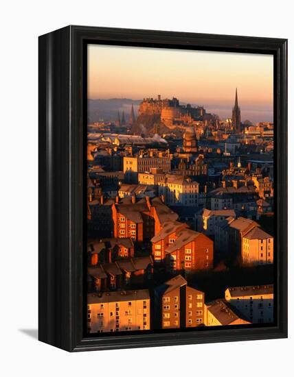 Edinburgh Castle and Old Town Seen from Arthur's Seat, Edinburgh, United Kingdom-Jonathan Smith-Framed Premier Image Canvas