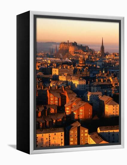 Edinburgh Castle and Old Town Seen from Arthur's Seat, Edinburgh, United Kingdom-Jonathan Smith-Framed Premier Image Canvas