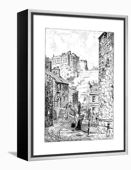 Edinburgh Castle as Seen from the Vennel, 1911-1912-null-Framed Premier Image Canvas