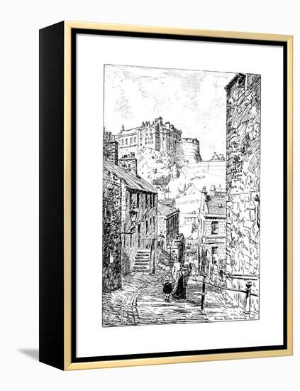 Edinburgh Castle as Seen from the Vennel, 1911-1912-null-Framed Premier Image Canvas