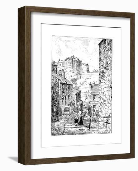 Edinburgh Castle as Seen from the Vennel, 1911-1912-null-Framed Giclee Print