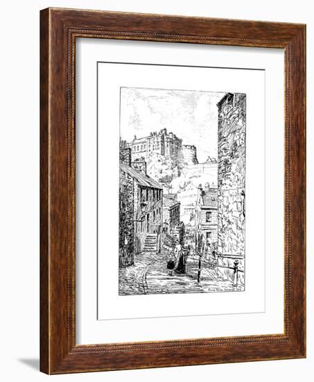 Edinburgh Castle as Seen from the Vennel, 1911-1912-null-Framed Giclee Print