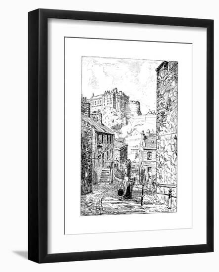 Edinburgh Castle as Seen from the Vennel, 1911-1912-null-Framed Giclee Print