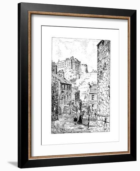 Edinburgh Castle as Seen from the Vennel, 1911-1912-null-Framed Giclee Print