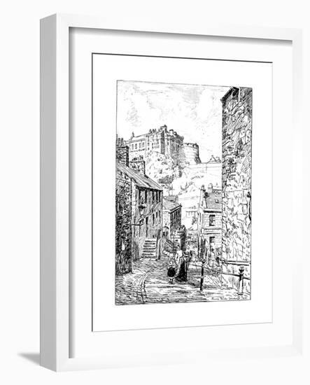 Edinburgh Castle as Seen from the Vennel, 1911-1912-null-Framed Giclee Print