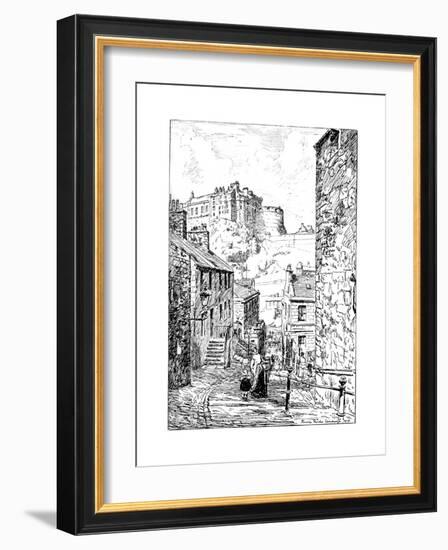 Edinburgh Castle as Seen from the Vennel, 1911-1912-null-Framed Giclee Print