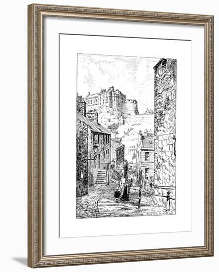 Edinburgh Castle as Seen from the Vennel, 1911-1912-null-Framed Giclee Print