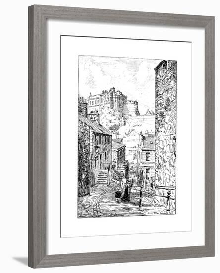 Edinburgh Castle as Seen from the Vennel, 1911-1912-null-Framed Giclee Print