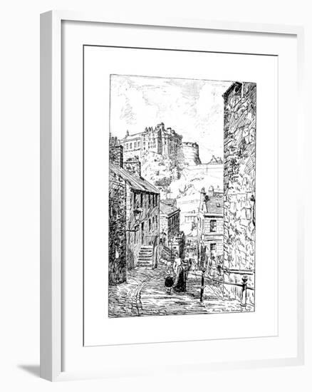 Edinburgh Castle as Seen from the Vennel, 1911-1912-null-Framed Giclee Print