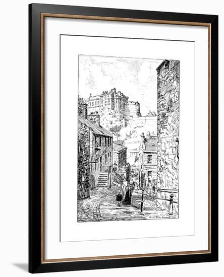 Edinburgh Castle as Seen from the Vennel, 1911-1912-null-Framed Giclee Print