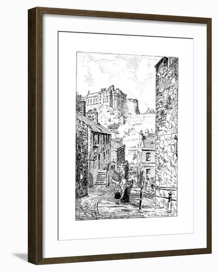 Edinburgh Castle as Seen from the Vennel, 1911-1912-null-Framed Giclee Print