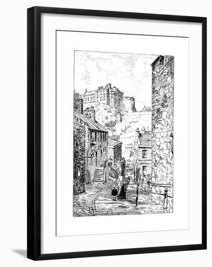 Edinburgh Castle as Seen from the Vennel, 1911-1912-null-Framed Giclee Print