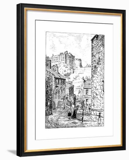 Edinburgh Castle as Seen from the Vennel, 1911-1912-null-Framed Giclee Print