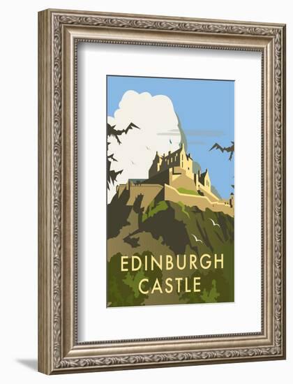 Edinburgh Castle - Dave Thompson Contemporary Travel Print-Dave Thompson-Framed Giclee Print