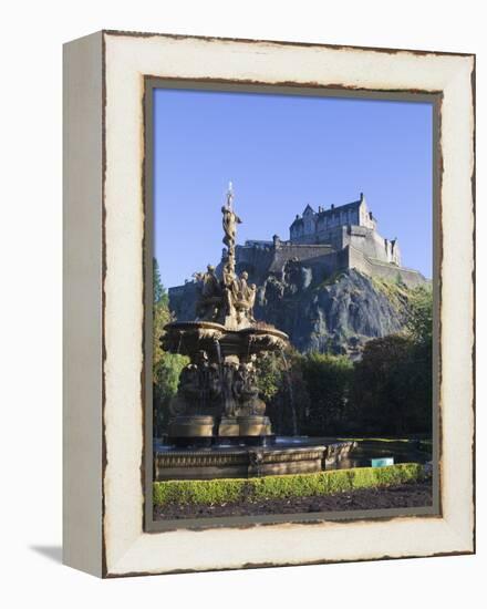 Edinburgh Castle, Edinburgh, Lothian, Scotland, Uk-null-Framed Premier Image Canvas