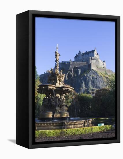 Edinburgh Castle, Edinburgh, Lothian, Scotland, Uk-null-Framed Premier Image Canvas