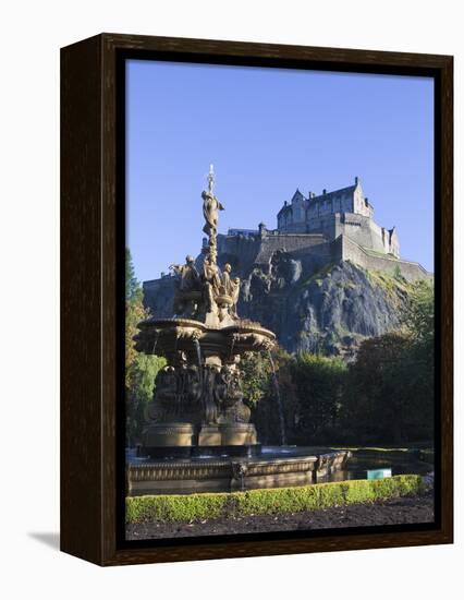 Edinburgh Castle, Edinburgh, Lothian, Scotland, Uk-null-Framed Premier Image Canvas