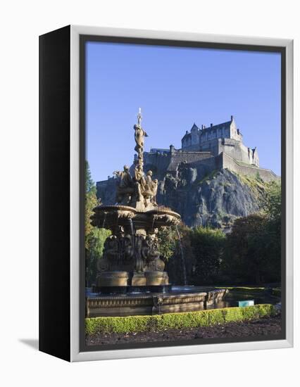 Edinburgh Castle, Edinburgh, Lothian, Scotland, Uk-null-Framed Premier Image Canvas