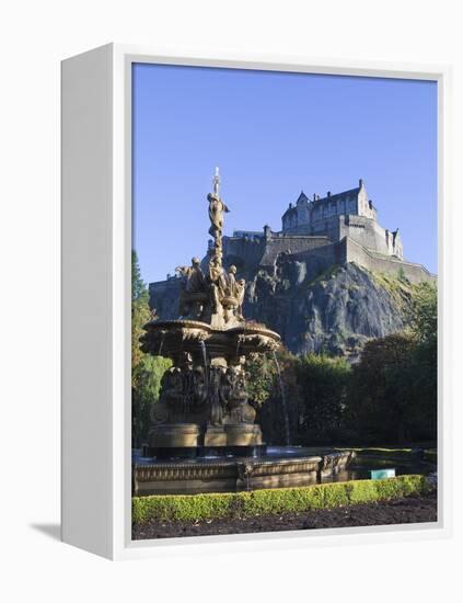 Edinburgh Castle, Edinburgh, Lothian, Scotland, Uk-null-Framed Premier Image Canvas