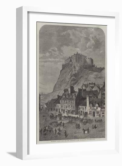 Edinburgh Castle, from the Corn Exchange, in the Grassmarket-null-Framed Giclee Print