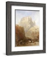 Edinburgh Castle from the Grassmarket, 1837-David Roberts-Framed Giclee Print