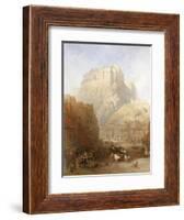 Edinburgh Castle from the Grassmarket, 1837-David Roberts-Framed Giclee Print