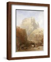 Edinburgh Castle from the Grassmarket, 1837-David Roberts-Framed Giclee Print
