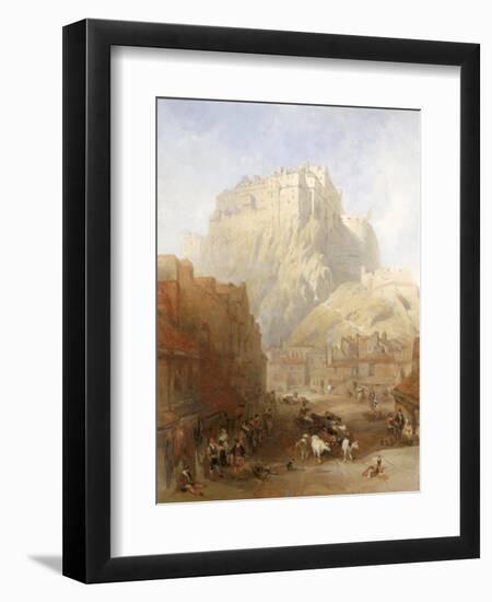 Edinburgh Castle from the Grassmarket, 1837-David Roberts-Framed Giclee Print