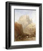 Edinburgh Castle from the Grassmarket, 1837-David Roberts-Framed Giclee Print