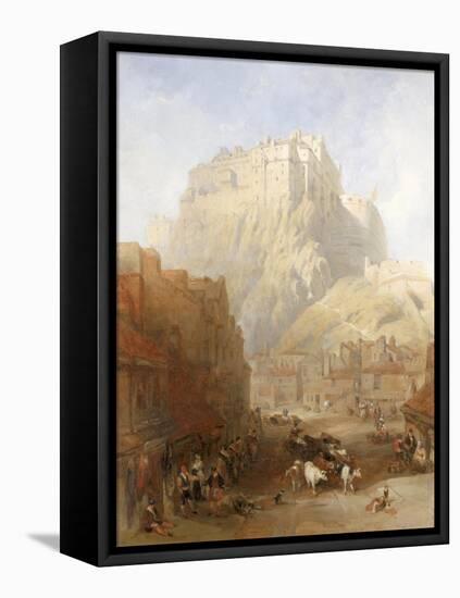 Edinburgh Castle from the Grassmarket, 1837-David Roberts-Framed Premier Image Canvas