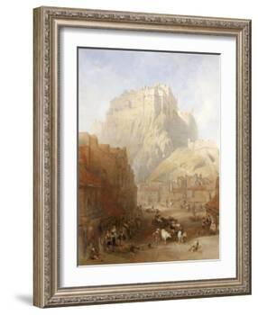 Edinburgh Castle from the Grassmarket, 1837-David Roberts-Framed Giclee Print