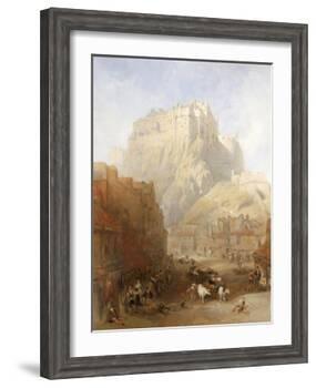 Edinburgh Castle from the Grassmarket, 1837-David Roberts-Framed Giclee Print