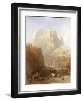 Edinburgh Castle from the Grassmarket, 1837-David Roberts-Framed Giclee Print