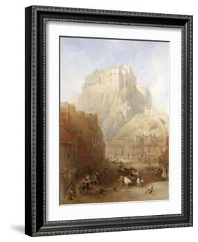 Edinburgh Castle from the Grassmarket, 1837-David Roberts-Framed Giclee Print