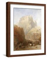 Edinburgh Castle from the Grassmarket, 1837-David Roberts-Framed Giclee Print